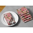 thumbnail image 7 of S4Sassy Pink Stripe & Ranunculus Floral Re-Usable Napkin Dinning Set Wedding Party Table Linen 18 x 18"(Pack of 6), 7 of 7
