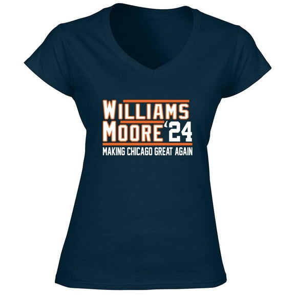 Caleb Williams DJ Moore 2024 Chicago LADIES V-NECK Shirt T-Shirt