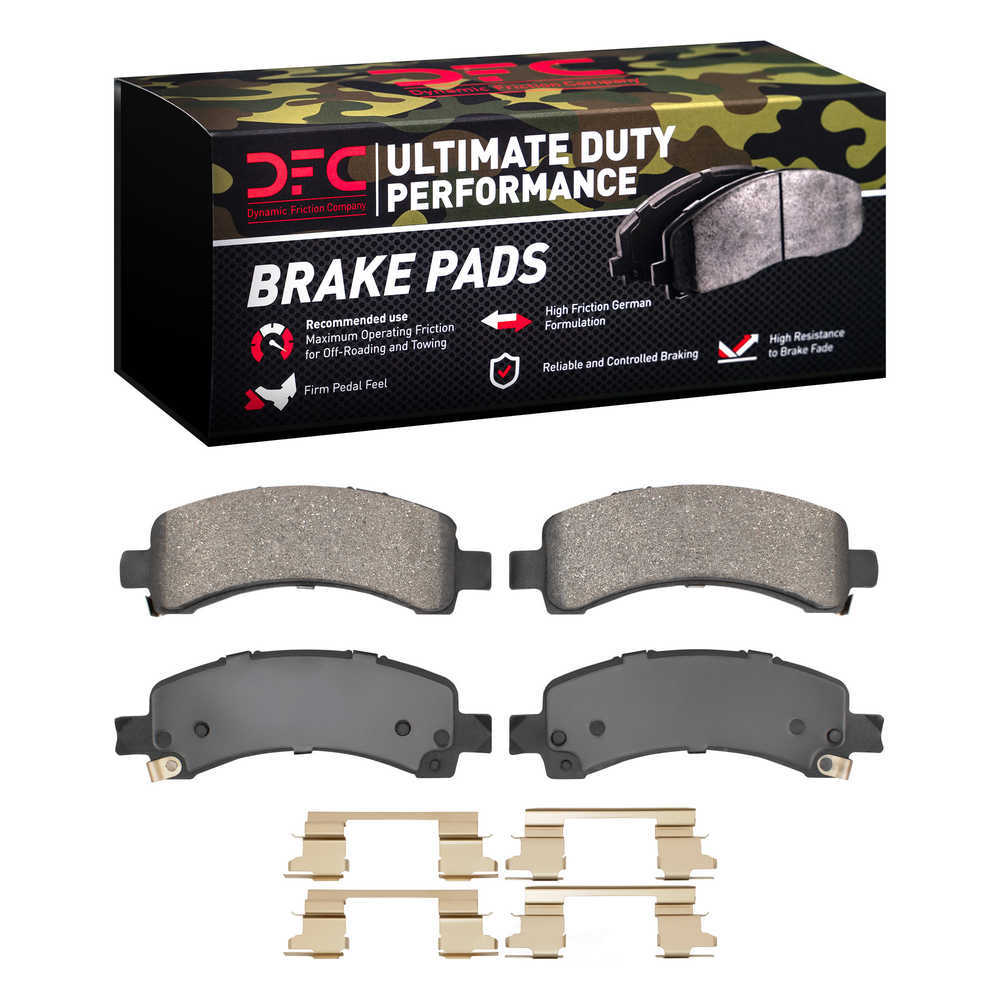 Dynamic Friction Company 1400-0974-11 DFC Ultimate Duty Performance Brake Pads and Hardware Kit