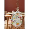 thumbnail image 2 of Vintage Floral Cotton and Linen Triangle Table Runners 72 In Long, Dresser Scarves Table Decoration for Wedding Party/Graduation Ceremony/Banquet 16x72 Farmhouse Country Rustic Chic Plant Leaves, 2 of 9