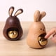 thumbnail image 5 of Campana Decorativa de Madera, Campana Colgante en Forma de Conejo, Campana de Comerciante para Apertura de Puertas, Ventanas y Refrigeradores A, 5 of 6
