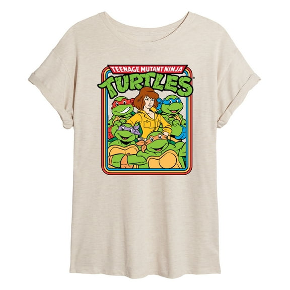 Teenage Mutant Ninja Turtles - Retro Group April - Women's Oversized T-Shirt