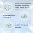 thumbnail image 4 of 2pcs Alloy Rhinestone Shoe Decorations Detachable Shoe Buckle Clips with Iron Findings Flower Platinum 45x18mm, 4 of 6
