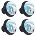 thumbnail image 2 of 4 Pcs Polar Bear Knobs for Kitchen Cabinet Cupboard Dresser Bookcase Drawer Pulls Handles Round Home Decor, 2 of 8