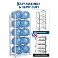 thumbnail image 4 of GARVEE 5 Gallon Water Jug Holder Stand,Double-Row Heavy-Duty 5-Tier Water Bottle Holder Storage Rack,Holds 10 Bottles,Silver, 4 of 7