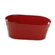 thumbnail image 4 of Cubo de hielo ovalado galvanizado para bebidas, cubo de Metal portátil de lata para fiestas, cubo de cerveza para bebidas refrescantes de vino, Hotel rojo, 4 of 10