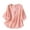 #0114-Pink, variant on Women's Embroidered Linen Blouses 5-Button Front Short Sleeve Loose Fit Casual Tops Retro Style Shirts for Summer Errands Brunch Vacation
