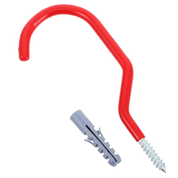PENIKOKO 1Set Ceiling Bike Hooks for Homeowners with Sleek Design in Red Color