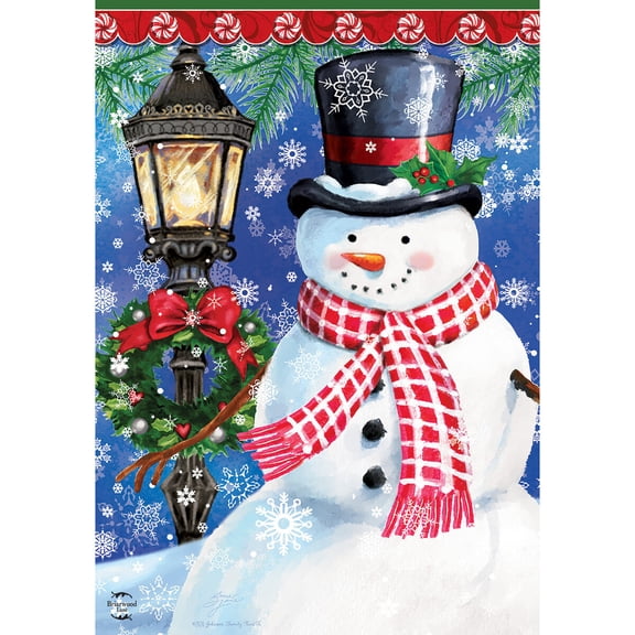Briarwood Lane Garden Flag 12x18 For Outdoor Snow Country Snowman Winter For Winter Garden Flag Flags For Outside