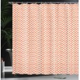thumbnail image 3 of Ambesonne Marine Shower Curtain, Origami Paper Boat Design, 69"Wx84"L, Rust Orange and White, 3 of 4