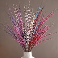 thumbnail image 2 of Xiao Hua 10 flores artificiales de jazmín de 75 cm de largo, ramo de flores falsas, ramas secas de jazmín artificial (rosa), 2 of 2