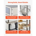 thumbnail image 3 of VEVOR 5-Tier Commercial Food Warmer Display, 1200W Food Display Warmer with LED Light, Adjustable Shelf & Stainless Steel Frame, 86℉~230℉ Steam Heating, 120L for Hamburger, Pizza, Bread,Fried Chicken, 3 of 9