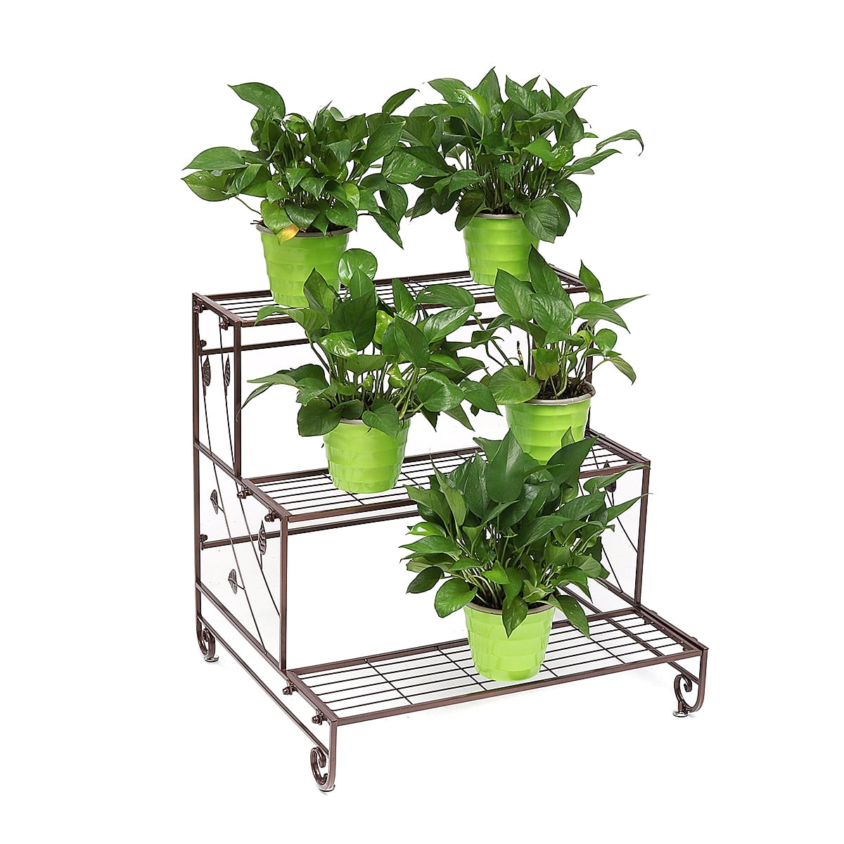 3 Tiers Metal Plant Stand Indoor and Outdoor Flower Rack
