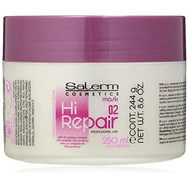 Mascarilla Salerm Hi Repair 02, 8.6 onzas Salerm Cosmetics NA