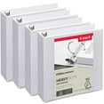 thumbnail image 2 of Office Depot® Heavy-Duty View 3-Ring Binder, 2" D-Rings, White, 49% Recycled, Pack Of 4, 2 of 2