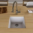 thumbnail image 3 of ALFI brand AB1720UM-W White 17" Undermount Rectangular Granite Composite Kitchen Prep Sink, 3 of 12