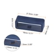 thumbnail image 2 of Uxcell 6pack Watch Strap Loop Fastener Rings 18mm Rubber Watch Holder Keeper Navy Blue, 2 of 6