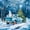 Blue, variant on Erosebridal Snowman Pink Shower Curtain 72Wx72L,Dreamy Winter Bathroom Curtain,Pink