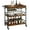 Rustic Brown, variant on Roromall Bar Carts for The Home, 3 Tier Serving Cart with Wheels, Metal Rolling Cart with Wine Rack & Removable Tray for Kitchen, Dining Room, Living Room