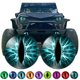 thumbnail image 2 of Funny Round Beasts Eyes Decals for Car Lights 3D Stereo Car Stickers Decal for Truck Car Body, 2 of 5