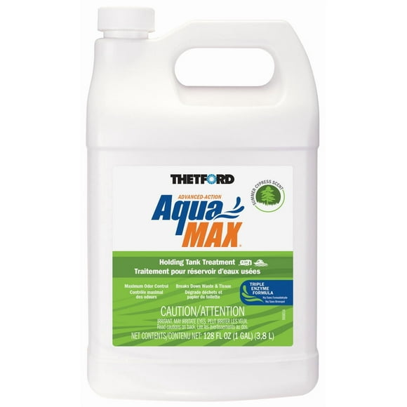 Thetford Waste Holding Tank Treatment 96678 AquaMax; Biological Treatment Used To Break Down Waste And Tissue; Without Formaldehyde Or Bronopol; With Summer Cypress Deodorant; Without Lubricant