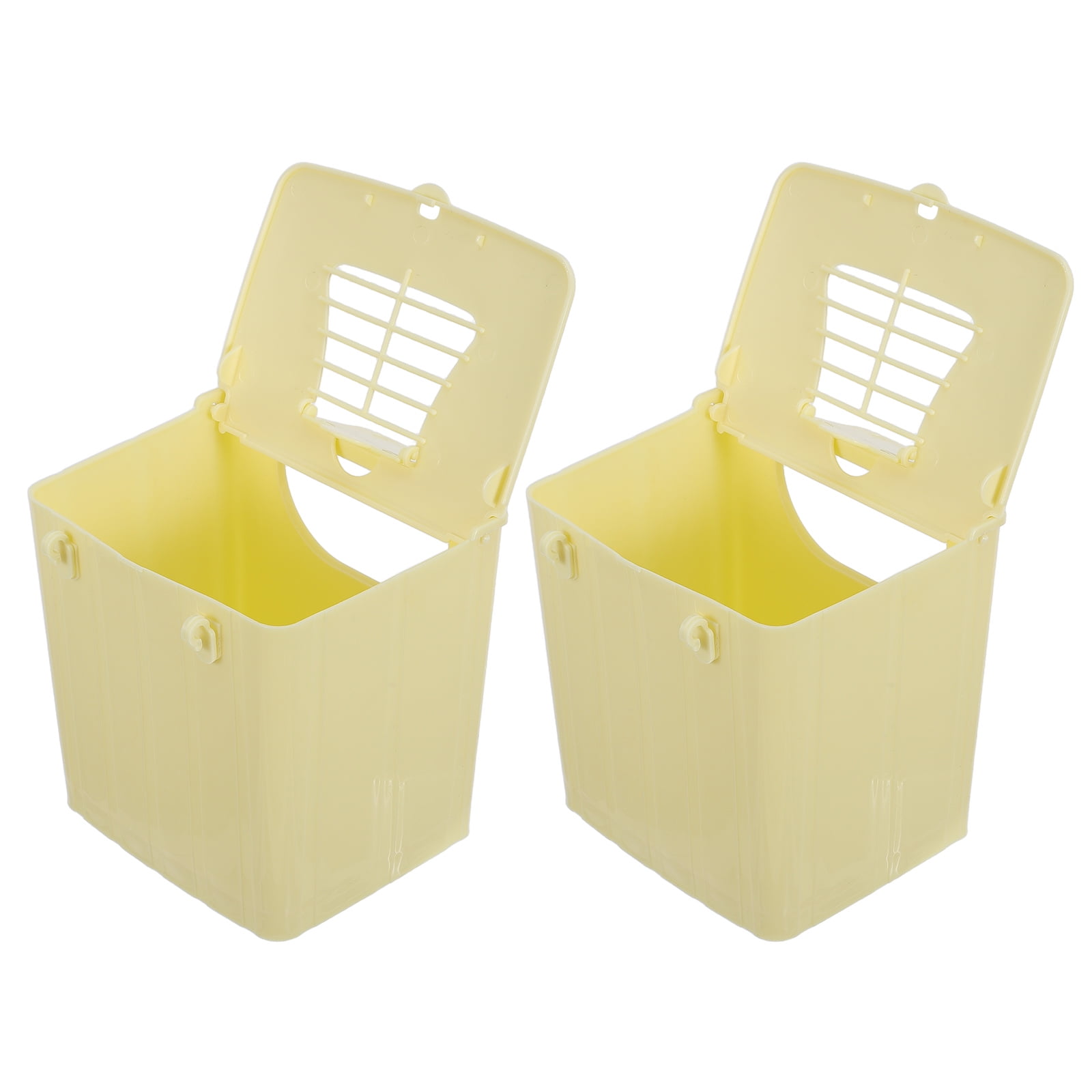 LOLIPPYY Yellow Plastic Bird Breeding Nest Box for Cockatiel Finch 2pcs