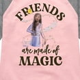 thumbnail image 3 of Disney Wish - Friends Are Made Of Magic - Toddler & Youth Girls Raglan Graphic T-Shirt, 3 of 5