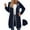 Navy #005, variant on Mohiass Tunic Zip Up Hoodie Women Fleece Long Sleeve 2025 Long Sweater Two Way Zipper Casual Drawstring Fall Jacket Coat with Pocket Beige L