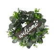 thumbnail image 3 of facefd 12" Eucalyptus Wreath Simulation Artificial Plant for Holiday Festival Decor, 3 of 9
