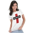 thumbnail image 4 of Saved Hashtag Religious Christian Womens Slim Fit Graphic Tee Brisco Brands S, 4 of 5