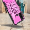 thumbnail image 2 of DALUX V Hybrid Kickstand Holster Phone Case Compatible with Metro TCL 20 XE (2021) 6.52 inch - Neon Pink, 2 of 2