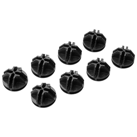 Closet Panels Set of 8 Black Wire Cube Plastic Connectors, New Design Guaranteed to Fit All Gauge Wire Panels By Only Hangers,USA ()