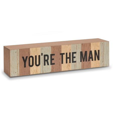 Pavilion Stripe - Pavilion - You're The Man Mini Striped Plaque Wall Decor