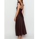 thumbnail image 2 of Vestido de verano KOUNAI satinado de encaje sin espalda con cuello en V maxi negro, 2 of 5