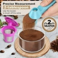 thumbnail image 2 of Coffee Scoop & Funnel for Reusable K Cup Refillable Coffee Pods, Coffee Measuring Spoon 2 Tablespoon Capacity, Scoop with Funnel for Ground Coffee, Protein Powder, Tea (Black, 1 Pack), 2 of 10