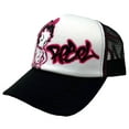 thumbnail image 2 of Betty Boop Unisex Graffiti Graphic Print Trucker Hat Cap in Black/White, 2 of 4