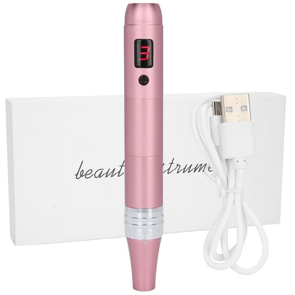 Professional Micro-Needling Therapy for Youthful Skin, Pink 3-Level Adjustable Anti-Aging Derma Pen