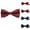 Wine, variant on Xfvqtps Bow Ties for Men Solid Color Stripe Adjustable Pre-Tied Neckties Double Layer Bow for Wedding Party Wine