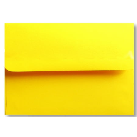 Free Shipping 25 Bright Yellow A6 Envelopes (4-3/4 X 6-1/2) for 4-1/2