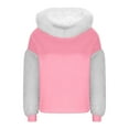 thumbnail image 5 of Women's Solid Color Long Sleeve Hoodie Top Sweatshirt Round Neck Loose Fit Casual Daily Wear Loungewear Streetwear Fashion Essential Gift for Women | CSEONE,Pink L, 5 of 9