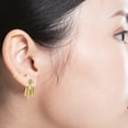 thumbnail image 4 of Pendientes de aro de oro para dama, pendientes de mujer, conjunto de pendientes de aro de oro vintage, 4 of 5