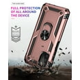 thumbnail image 5 of Samsung Galaxy A03S Case, Rosebono Hybrid Slim Colorful Armor Cover Case With Adjustable Integrated 360 Degree Rotating Ring Kickstand For Samsung Galaxy A03S (Rose Gold), 5 of 6