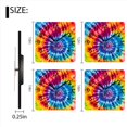 thumbnail image 3 of Square Wall Clock,Tie-Dye Pattern With Featuring Rainbow Colors And Spira,Silent Non-Ticking Wall Clock Decor for Home Office Kitchen Living Room Bedroom(16inch), 3 of 4