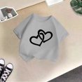 thumbnail image 5 of WEAIXIMIUNG T-Shirts pour Filles Enfant Filles Mignon Graphique Col Rond Manches Courtes Tee Été Décontracté T-Shirt 130, 5 of 5