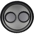 thumbnail image 1 of 11 & 9 Inch Round Tart Pans with 2Pcs 4'' Mini Pans. Removable Bottom, Non-Stick Coating, Rugged Carbon Steel for Tart Quiche Pie Making. Gift for Christmas Thanksgiving Party Festival Family, 1 of 5