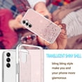 thumbnail image 3 of Compatible with Samsung Galaxy A54 Case Cute Glitter Clear Sparkly Cases Shockproof Samsung A54 Phone Case for Women Girls Silicone Slim Bling Protective Cover (Pink), 3 of 14