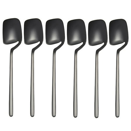 

VEAREAR Spoons 6Pcs Stainless Steel Kitchen Restaurant Coffee Tea Milk Dessert Ice Cream Spoons