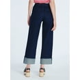 thumbnail image 3 of Free Assembly Women’s High Rise Cuffed Jean Pants with Patch Pockets, 30" Inseam, Sizes 0-28W, 3 of 5