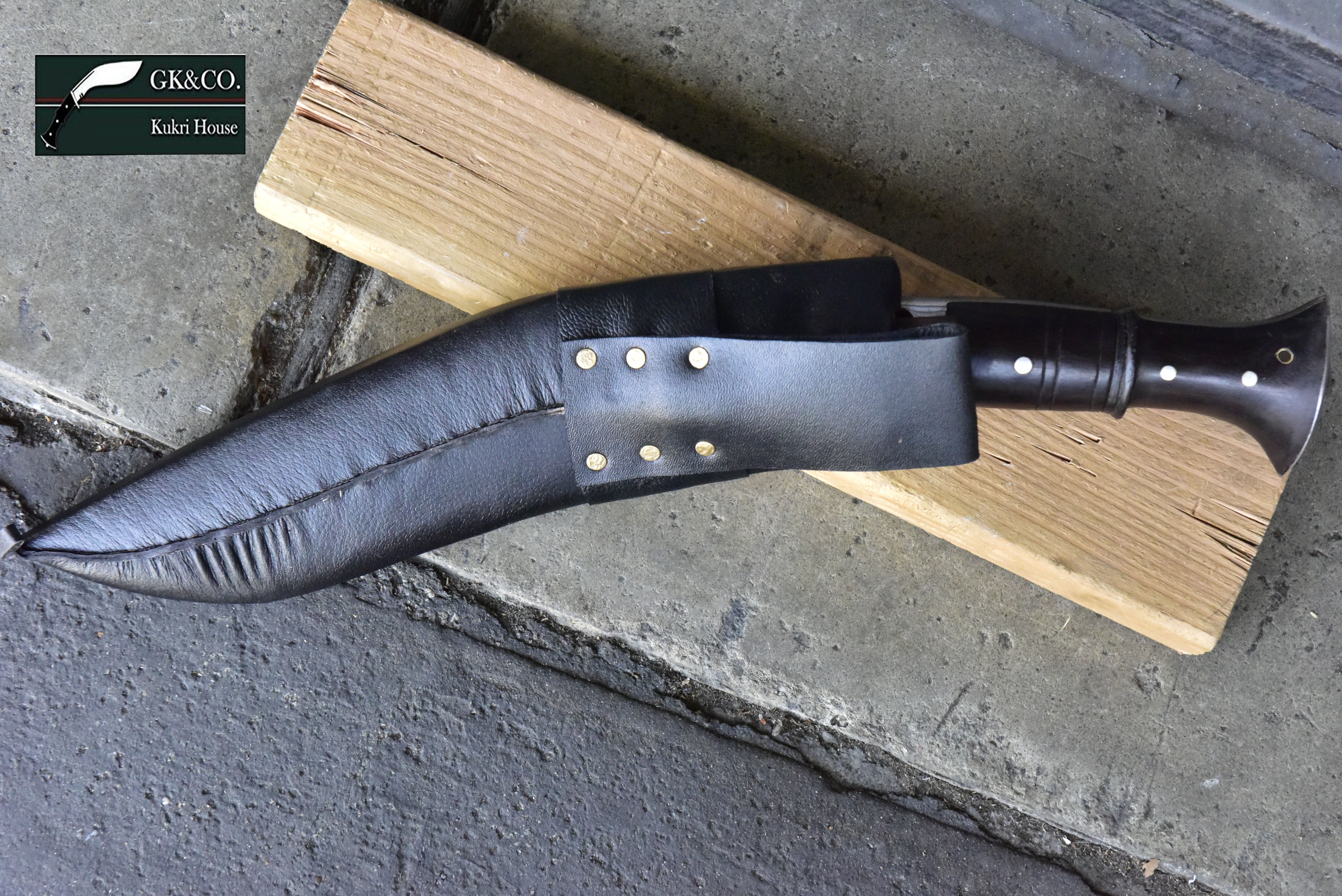 12 Blade World War II 'The Survival Alive' Kukri/Khukuri Full Tang with Black Leather Sheath-Handmade in Nepal