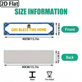 thumbnail image 3 of 2D Flat, Large Vintage God Bless This Home Metal Wall Sign - Ornate Golden Lettering BlueYellow Borders, 4x16 Inch Plaque for Housewarming Gift, Christmas Decor, Church, Office - Easy Install, 3 of 10